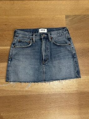 AGOLDE Denim Mini Skirt – Size 23 | Vintage Wash